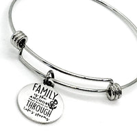 Family Bracelet, Family Quote, Family Is Our Anchor Bracelet, Stacking Bracelet, Family Holds Us Through Life’s Storms, Sympathy Gift