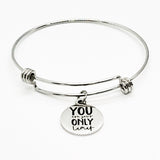 Charm Bracelet, You Are Your Only Limit Bracelet, Stacking Bracelet, Encouraging Gift, Make It Happen Charm, Daughter Gift From Mom