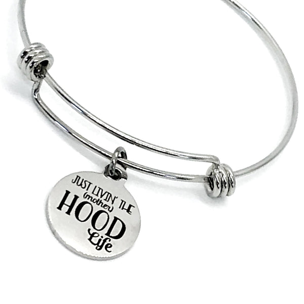 Mom Gift, Just Livin’ The (Mother)Hood Life Bracelet, Motherhood Gift, Gift For Mom, New Mom Braclet, Gift From Kids, Mothers Day Gift