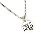 Mom Necklace, Just Livin The (Mother)HOOD Life Necklace, Mom Gift, New Mom Gift, Mom Group Gifts, Stainless Necklace, Mothers Day Gift