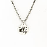 Mom Necklace, Just Livin The (Mother)HOOD Life Necklace, Mom Gift, New Mom Gift, Mom Group Gifts, Stainless Necklace, Mothers Day Gift