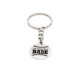 Baseball Mom Keychain, All About That BASE Keychain, Baseball Mom Gift, Baseball Player Keychain, Baseball Keychain, Baseball Team Gifts
