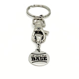 Keychain Gift, All About That BASE Keychain, Baseball Mom Keychain, Baseball Girlfriend Gift, Baseball Mothers Day Gift, Team Mom Gift