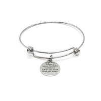 Charm Bracelet, When It Rains Look For Rainbows When It’s Dark Look For Stars Bracelet, Sympathy Gift, Positivity Gift, Stacking Bracelet