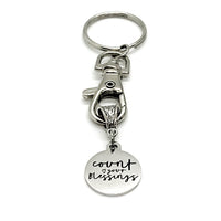 Count Your Blessings Keychain, Keychain Gift, Count Your Blessings Charm, Count Your Blessings Pendant, Gift For Her, Christian Keychain