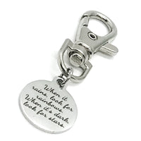 Bag Charm, When It Rains, Look For Rainbows, When It’s Dark, Look For Stars, Bag Clip, Positivity Gift, Back Pack Charm, Purse Charm