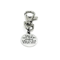 Bag Charm, When It Rains, Look For Rainbows, When It’s Dark, Look For Stars, Bag Clip, Positivity Gift, Back Pack Charm, Purse Charm