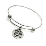 Charm Bracelet, Live Laugh Love Bracelet, Stacking Charm Bangle, Expanding Charm Bangle, Stacking Bracelet, Expanding Bracelet