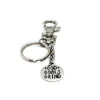 God Goals Grind Keychain, Christian Woman Gift, Women Entrepreneurs, Positivity Gift, Clip On Keychain, Keychain Gift, Positivity Quote