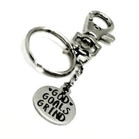 God Goals Grind Keychain, Christian Woman Gift, Women Entrepreneurs, Positivity Gift, Clip On Keychain, Keychain Gift, Positivity Quote