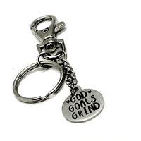 God Goals Grind Keychain, Christian Woman Gift, Women Entrepreneurs, Positivity Gift, Clip On Keychain, Keychain Gift, Positivity Quote