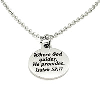 Charm Bracelet, Where God Guides, He Provides Scripture Charm, Isaiah 58 11 Charm, Christian Bracelet Gift, Stainless Charm Bracelet
