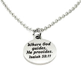 Charm Bracelet, Where God Guides, He Provides Scripture Charm, Isaiah 58 11 Charm, Christian Bracelet Gift, Stainless Charm Bracelet