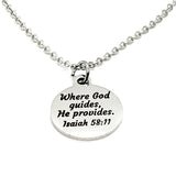 Charm Anklet, Where God Guides, He Provides Scripture Charm, Isaiah 58 11 Charm, Christian Gift, Stainless Charm Anklet