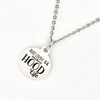 Mom Necklace, Just Livin The (Mother)HOOD Life Necklace, Mom Gift, Mothers Day Gift, Gift For Mom, New Mom Gift, Stainless Steel Necklace