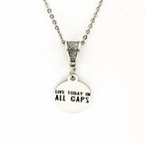 Positivity Gift, Live Today in ALL CAPS Necklace, Positivity Quote, Positivity Jewelry, Motivating Jewelry, Encouragement Gift for Daughter
