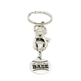 Keychain Gift, All About That BASE Keychain, Baseball Mom Keychain, Baseball Girlfriend Gift, Baseball Mothers Day Gift, Team Mom Gift