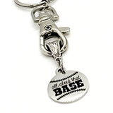 Keychain Gift, All About That BASE Keychain, Baseball Mom Keychain, Baseball Girlfriend Gift, Baseball Mothers Day Gift, Team Mom Gift