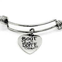 Charm Bracelet, Boat Hair Don’t Care Bracelet, Expanding Bangle, Stacking Bracelet, Boat Hair Don’t Care Charm, Carefree Lifestyle Charm