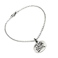 Charm Bracelet, Live Laugh Love Bracelet, Live Laugh Love Charm, Love Gift, Daughter Gift, Wife Gift, Stainless Charm Bracelet Gift