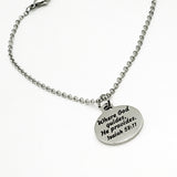 Charm Anklet, Where God Guides, He Provides Scripture Charm, Isaiah 58 11 Charm, Christian Gift, Stainless Charm Anklet