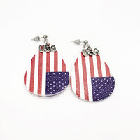 Flag Earrings, USA Earrings, 4th of July Jewelry, Patriotic Earrings, Flag Jewelry, Patriotic Jewelry