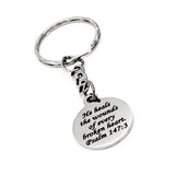 Christian Gift, He Heals The Wounds Of Every Broken Heart Keychain, Psalm 147 3, Christian Keychain, Christian Sympathy Gift, Keychain Gift