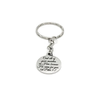 Christian Gift, Cast All Of Your Anxieties On Him Keychain,  He Cares For You, 1st Peter 5 7, Christian Keychain, Christian Scripture Gift