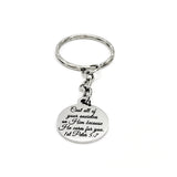 Christian Gift, Cast All Of Your Anxieties On Him Keychain,  He Cares For You, 1st Peter 5 7, Christian Keychain, Christian Scripture Gift