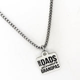 Grandpa Necklace, Great Dads Get Promoted To Grandpa Necklace, Pregnancy Announcement, New Grandpa Gift, New Granddad, Grandfather Gift