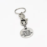 Christian Keychain, When God Closes One Door He Opens Another Keychain, Christian Gift, Religious Gift, Christian Sympathy, Moving On Gift