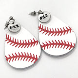 Baseball Gifts, Baseball Earrings, Baseball Mom Gifts, Player Number Earrings, Baseball Jewelry, Girlfriend Gifts, Baseball Team Mom Gifts