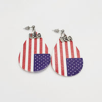 Flag Earrings, USA Earrings, 4th of July Jewelry, Patriotic Earrings, Flag Jewelry, Patriotic Jewelry