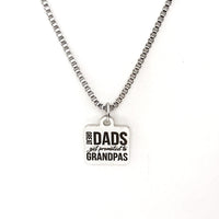 Grandpa Necklace, Great Dads Get Promoted To Grandpa Necklace, Pregnancy Announcement, New Grandpa Gift, New Granddad, Grandfather Gift