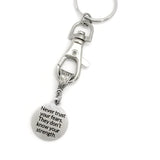 Encouragement Gift, Never Trust Your Fears, They Don’t Know Your Strength, Keychain Gift, Motivation Gift, Motivational Quote