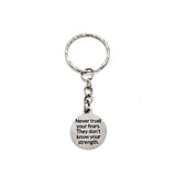 Motivating Gift, Never Trust Your Fears, They Don’t Know Your Strengths, Keychain Gift, Motivating Quote, Motivating Keychain