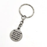 Motivating Gift, Never Trust Your Fears, They Don’t Know Your Strengths, Keychain Gift, Motivating Quote, Motivating Keychain