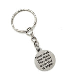 Motivating Gift, Never Trust Your Fears, They Don’t Know Your Strengths, Keychain Gift, Motivating Quote, Motivating Keychain