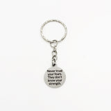 Motivating Gift, Never Trust Your Fears, They Don’t Know Your Strengths, Keychain Gift, Motivating Quote, Motivating Keychain