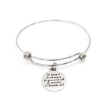 Scripture Gift, Be Strong, Do Not Give Up, 2 Chronicles 15 7, Stacking Bracelet, Stacking Bangle, Scripture Charm Bangle, Scripture Jewelry