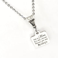 Mom Gift, I’m A Mom, It’s My Circus, Those Are My Monkeys Necklace, Mom Necklace, Gift For Mom