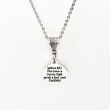 When Life Throws You A Curve Ball, Grab A Bat And Swing Necklace, Softball Player Gift, Motivational Quote, Encouraging Quote