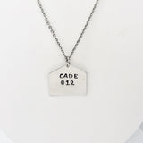 Softball Player Gift, Home Plate Pendant, Softball Mom Gift, Hand Stamped Player Name, Player Number Necklace, Softball Jewelry Gift