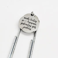Bookmark Gift, Make Today So Awesome Yesterday Gets Jealous, Motivating Gift, Entrepreneur Gift, Planner Bookmark, Charm Paperclip Bookmark