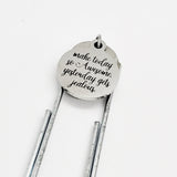 Bookmark Gift, Make Today So Awesome Yesterday Gets Jealous, Motivating Gift, Entrepreneur Gift, Planner Bookmark, Charm Paperclip Bookmark