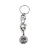 Softball Keychain, When Life Throws You A Curve Ball, Grab A Bat And SWING, Softball Quote, Softball Player Gift, Motivation Gift