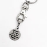 Softball Keychain, When Life Throws You A Curve Ball, Grab A Bat And SWING, Softball Quote, Softball Player Gift, Motivation Gift