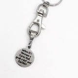 Baseball Keychain, When Life Throws You A Curve Ball, Grab A Bat And SWING, Baseball Quote, Baseball Player Gift, Motivation Gift