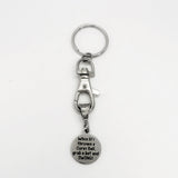 Softball Keychain, When Life Throws You A Curve Ball, Grab A Bat And SWING, Softball Quote, Softball Player Gift, Motivation Gift
