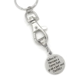 Softball Keychain, When Life Throws You A Curve Ball, Grab A Bat And SWING, Softball Quote, Softball Player Gift, Motivation Gift